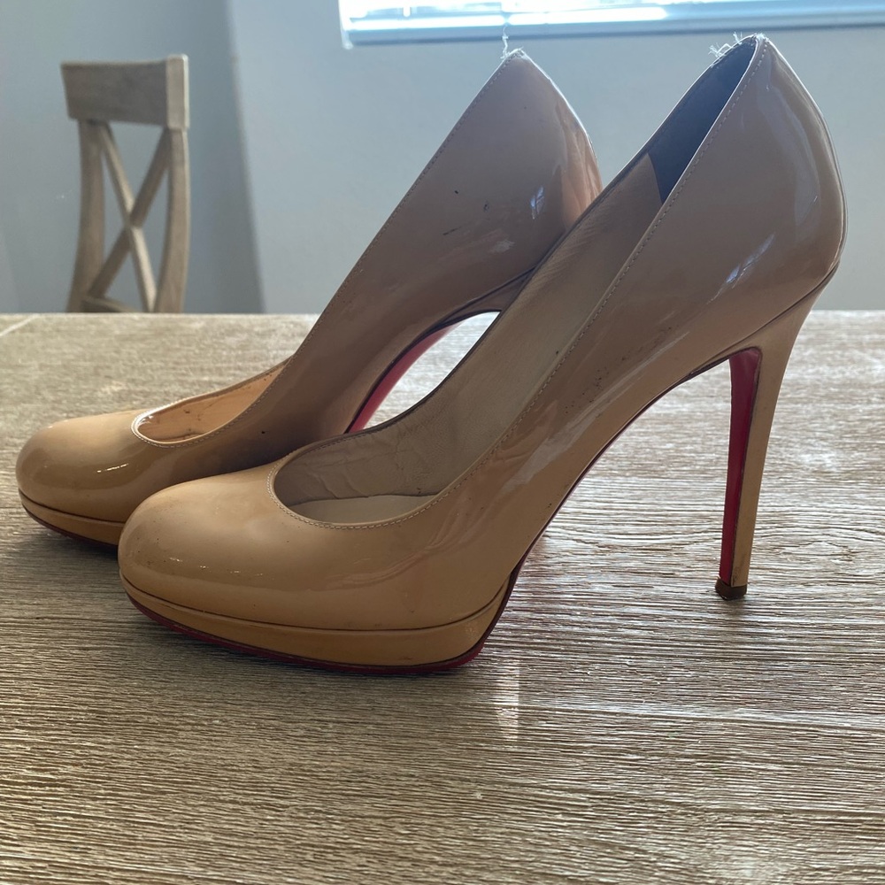 Christian Louboutin (Used) Simple Pump Nude 100mm - Size 38 EUR